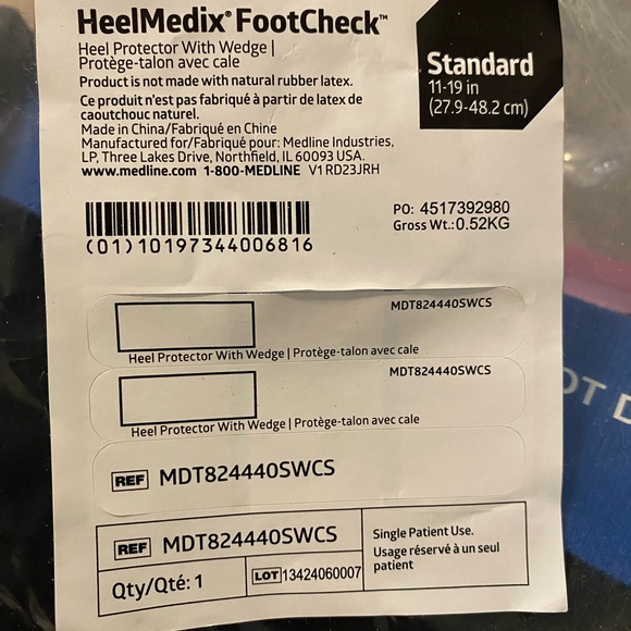 HeelMedix FootCheck Heel Protector with Wedge Black Standard size New in package - Picture 1 of 9